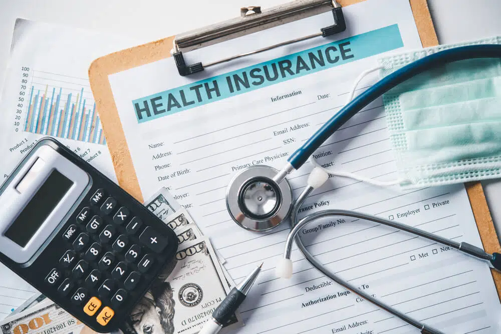 Health insurance information in a paper